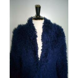 blauw KYRA & CO fluffi vest jasje mt. M