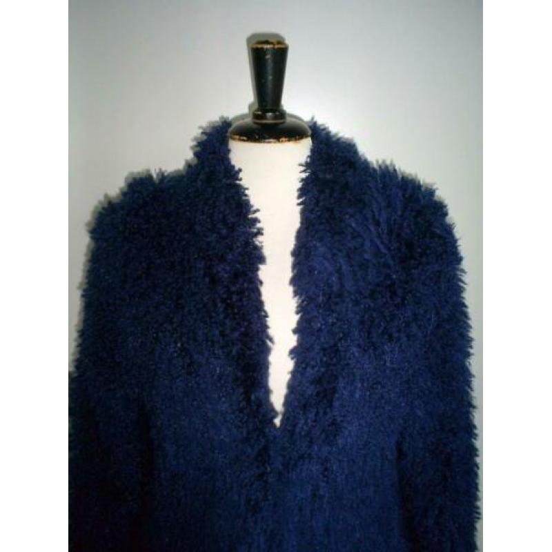 blauw KYRA & CO fluffi vest jasje mt. M