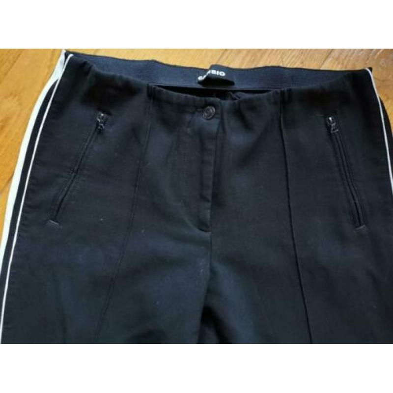 Cambio Ros zip zwarte Business 40 pantalon witte bies