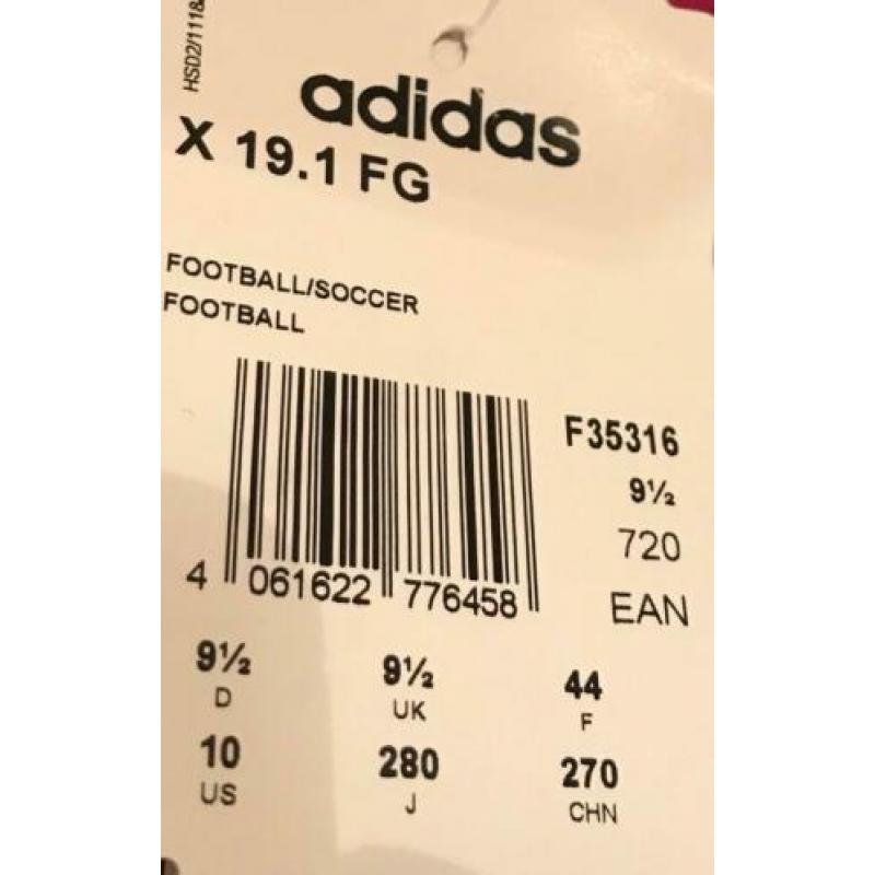 Adidas voetbalschoenen blauw (maat 44)