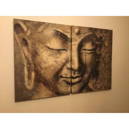 Budda schilderij twee-luik van 249,00 nu 60,00 afgeprijsd