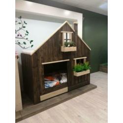 Bedhuisje Boomhutbed Steigerhout Bram GRATIS MONTAGE&BEZORGD