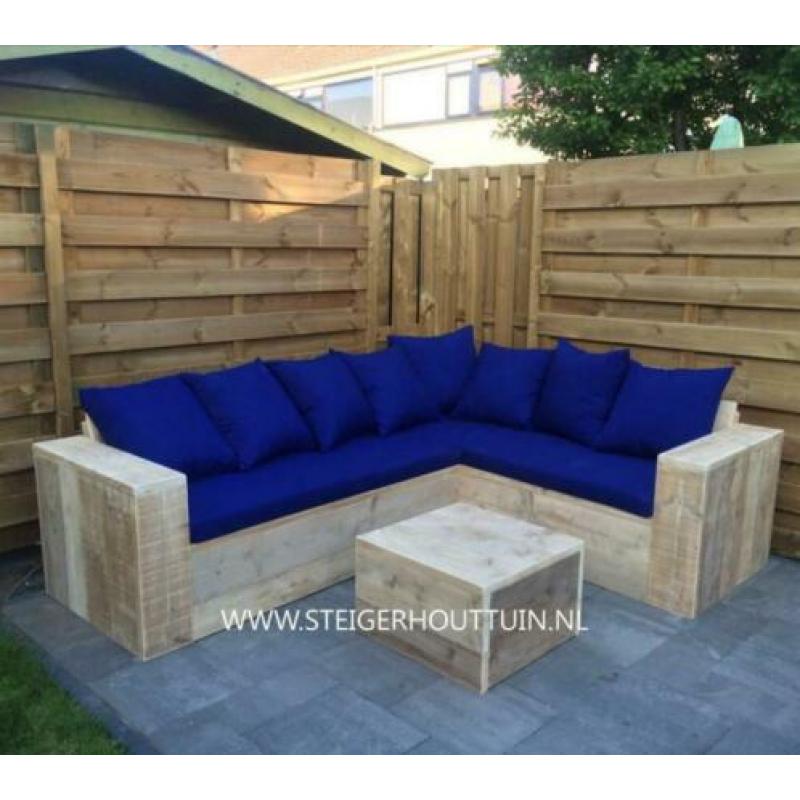 Hoekbanken Hoeklounge steigerhout Loungeset ALLE MATEN ACTIE