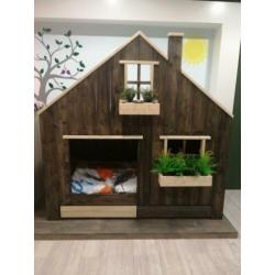 Bedhuisje Boomhutbed Steigerhout Bram GRATIS MONTAGE&BEZORGD