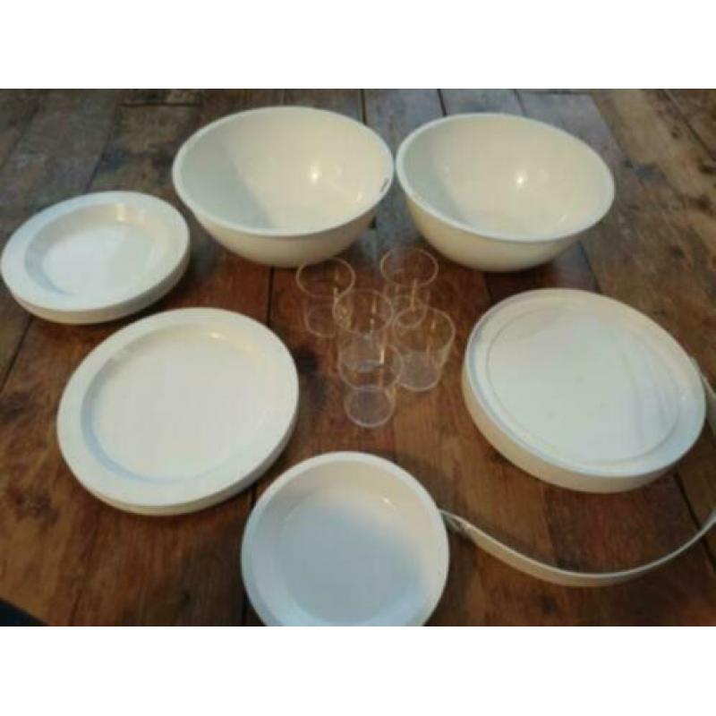 retro guzzini design picknick bowl set campingborden