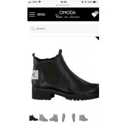 Nieuw! Zwarte GABOR enkellaarsjes chelseaboots mt 39