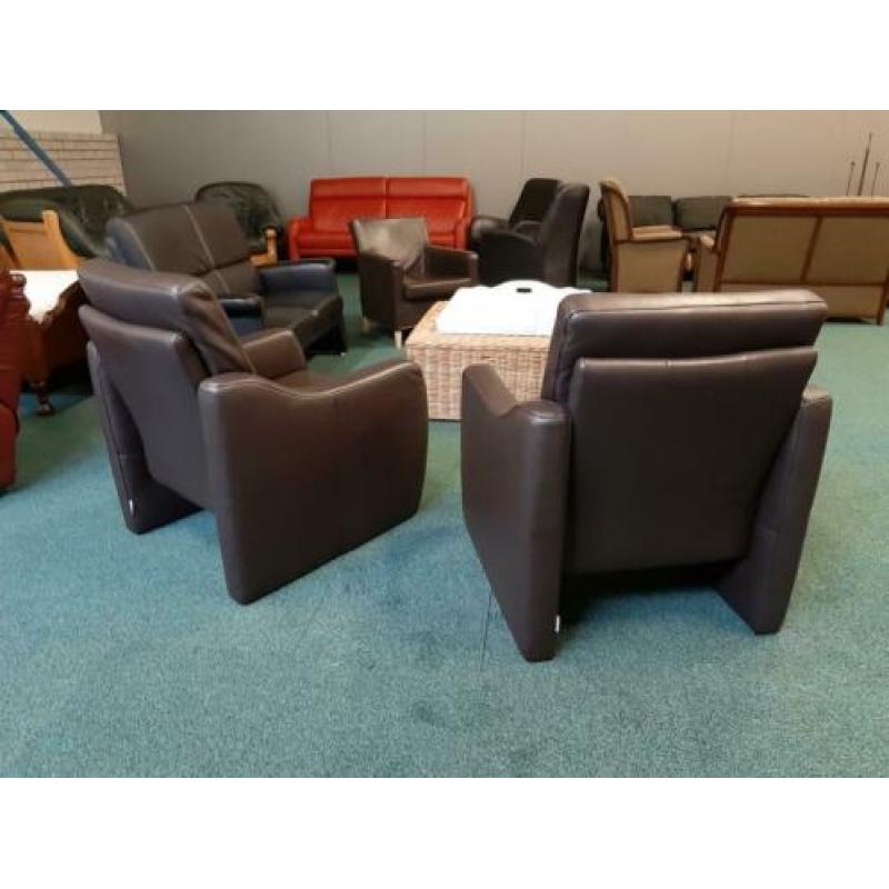 Wauw! 2 Zgan W.Schillig fauteuils echt leer zie,