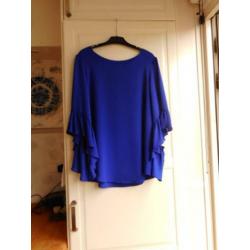 Nieuwe prachtig cobaltblauw blouse top Joseph Ribkoff 36/38
