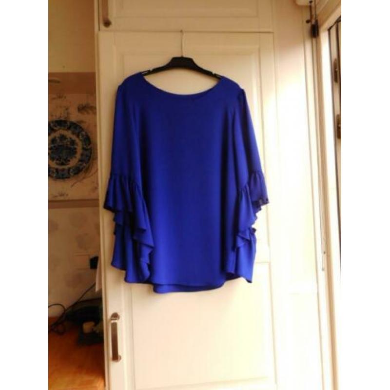 Nieuwe prachtig cobaltblauw blouse top Joseph Ribkoff 36/38