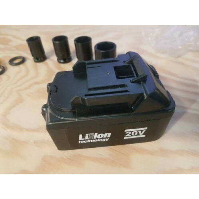 Slagmoersleutel Platinum Tools 20V 2 accu's en lader