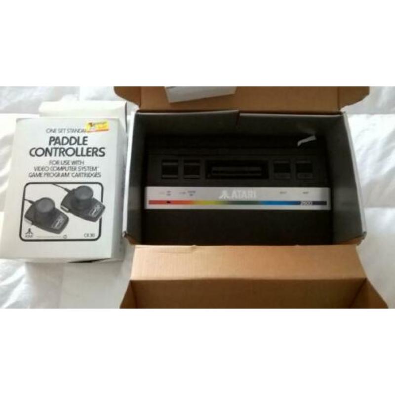 Spelcomputer Atari 2600 Doos + 7 spellen Compleet ALS NIEUW