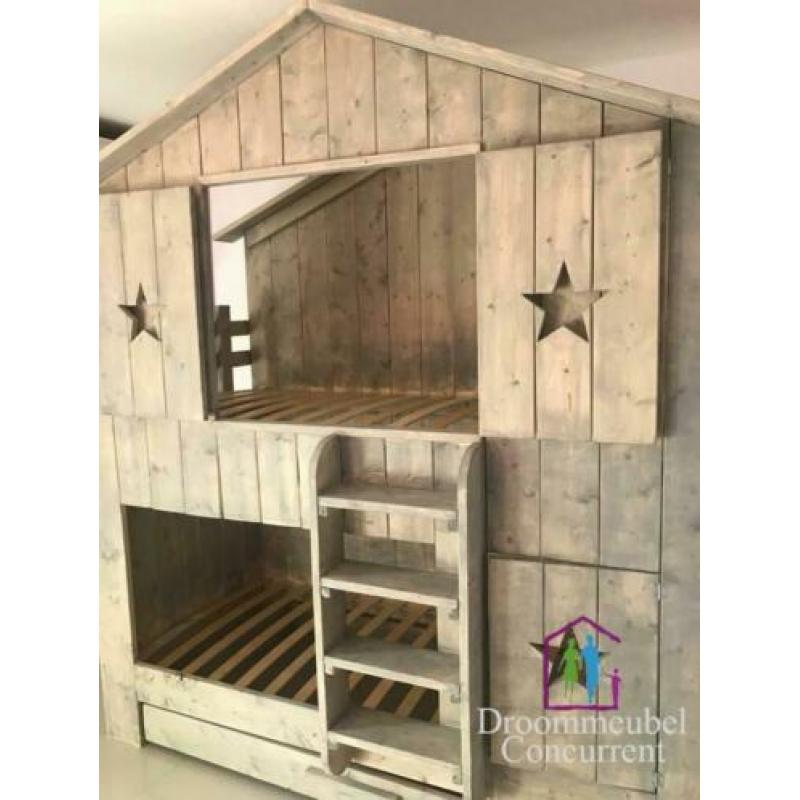 bedhuisje Boomhutbed Chris Steigerhout GRATIS MONTAGE!!
