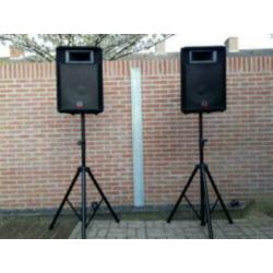 evp-s15 pro Wharfedale speakers + statieven + draagtas !