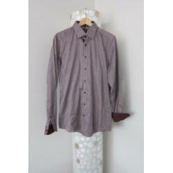 Olymp blouse overhemd body fit paars 41