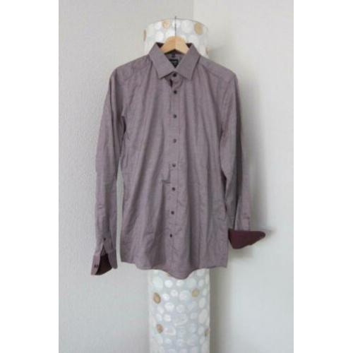 Olymp blouse overhemd body fit paars 41