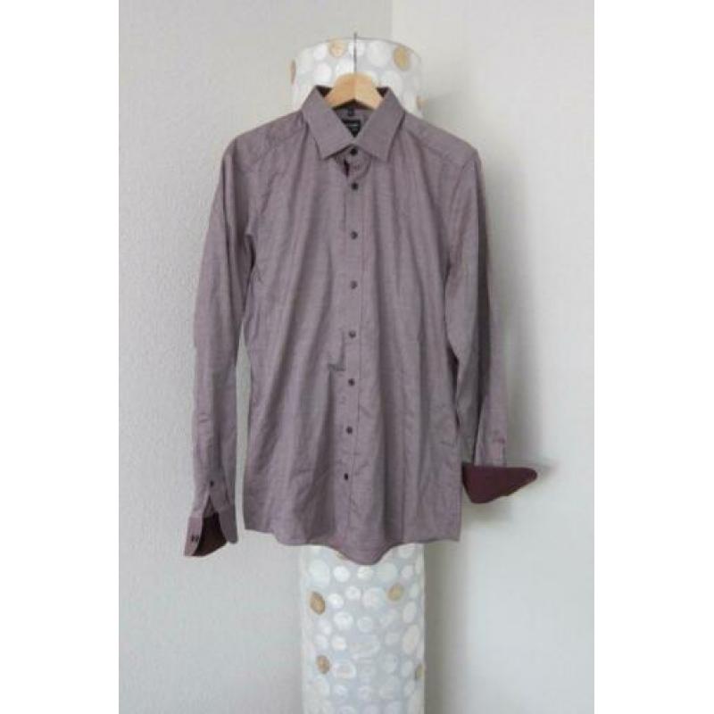 Olymp blouse overhemd body fit paars 41