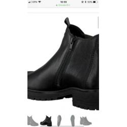 Nieuw! Zwarte GABOR enkellaarsjes chelseaboots mt 39