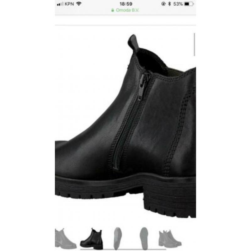 Nieuw! Zwarte GABOR enkellaarsjes chelseaboots mt 39