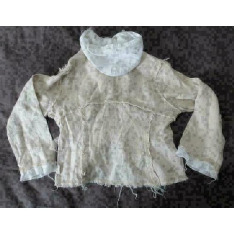 Carbone bruin linnen hoody jasje maat 128