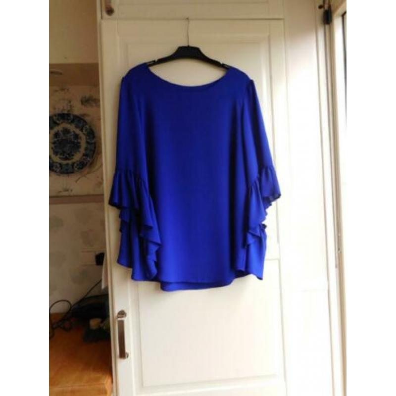 Nieuwe prachtig cobaltblauw blouse top Joseph Ribkoff 36/38