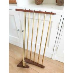 Midcentury houten wandkapstok jaren 50