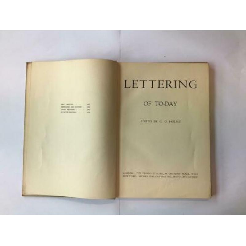 Lettering of To-Day - edited by C. G. Holme (1949)