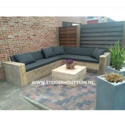 Hoekbanken Hoeklounge steigerhout Loungeset ALLE MATEN ACTIE