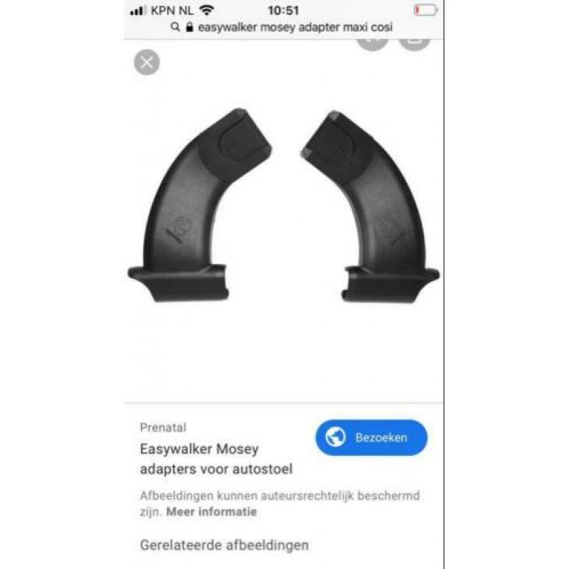 Easywalker Mosey adapters voor autostoel