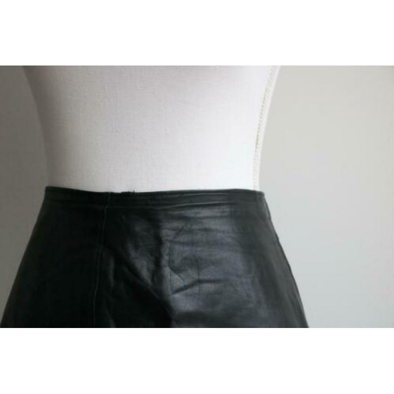 Vintage retro rok echt leer leder maat 40 42 alijn