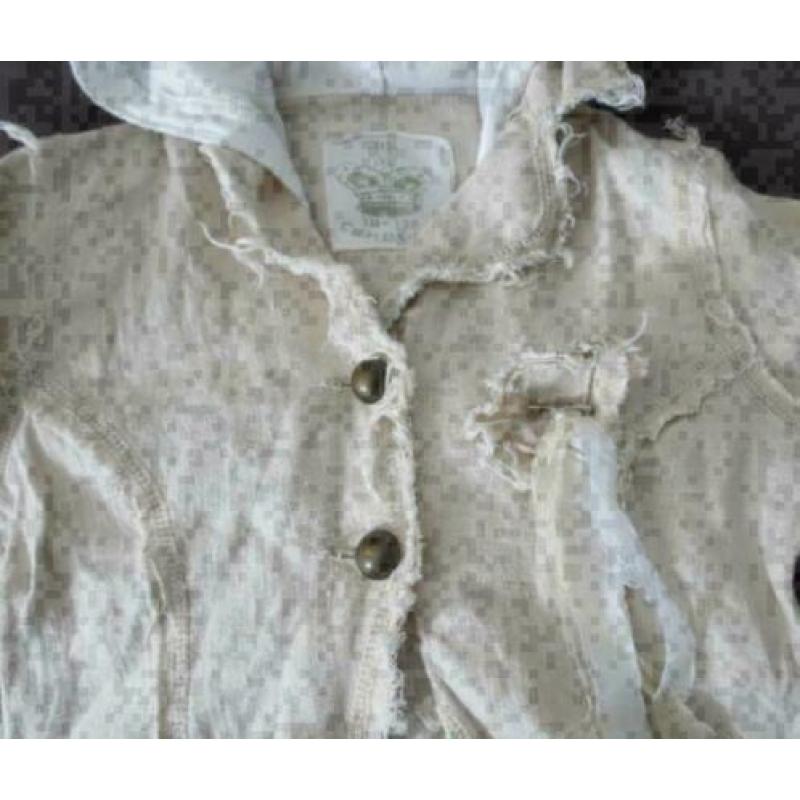 Carbone bruin linnen hoody jasje maat 128