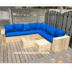 Hoekbanken Hoeklounge steigerhout Loungeset ALLE MATEN ACTIE