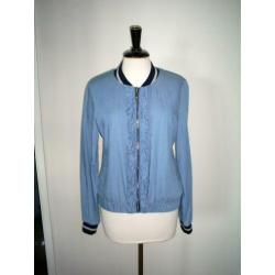 NIEUW !!! tencel TRAMONTANA jasje met ruche mt. 38