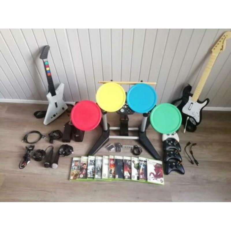 Xbox 360 + rockband en games