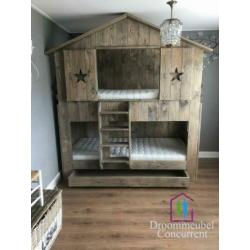 bedhuisje Boomhutbed Chris Steigerhout GRATIS MONTAGE!!