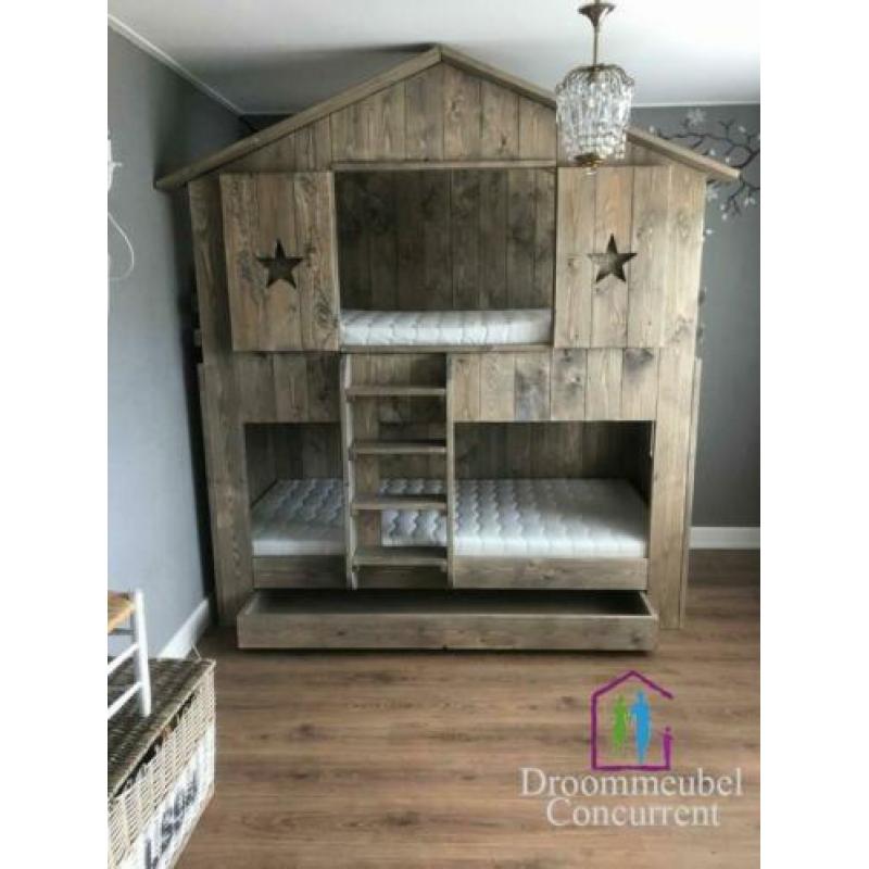 bedhuisje Boomhutbed Chris Steigerhout GRATIS MONTAGE!!