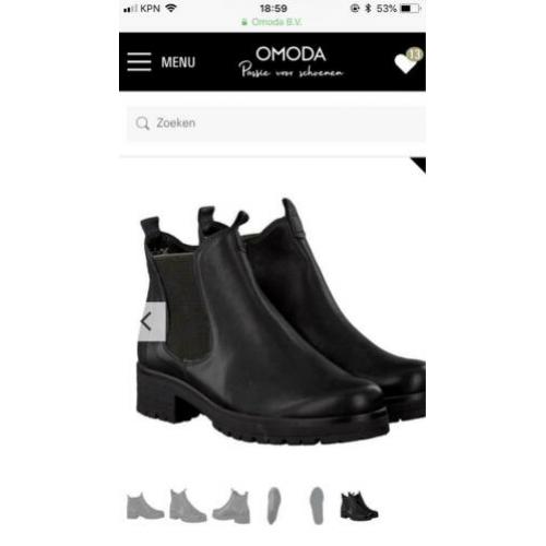 Nieuw! Zwarte GABOR enkellaarsjes chelseaboots mt 39