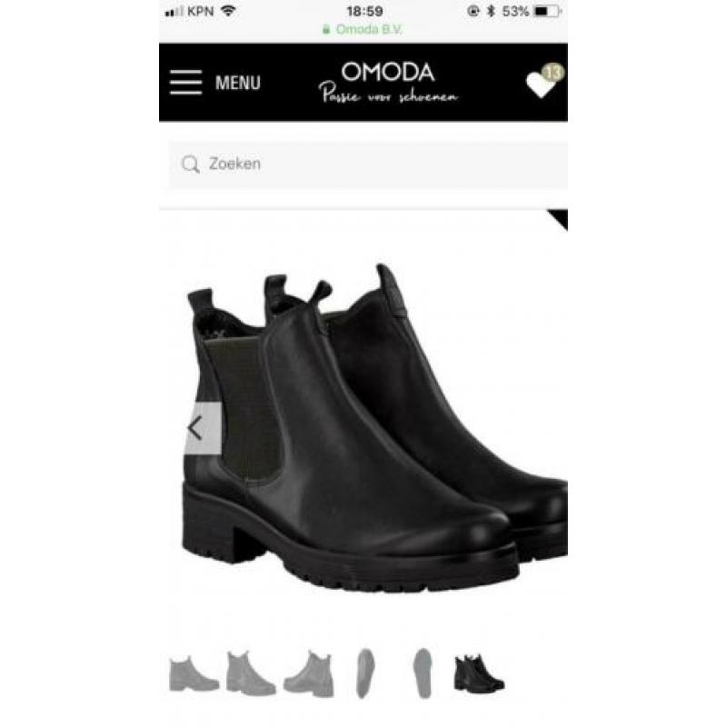 Nieuw! Zwarte GABOR enkellaarsjes chelseaboots mt 39