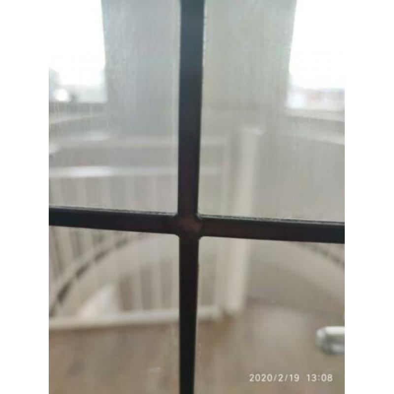 Glas in lood binnen huis deur