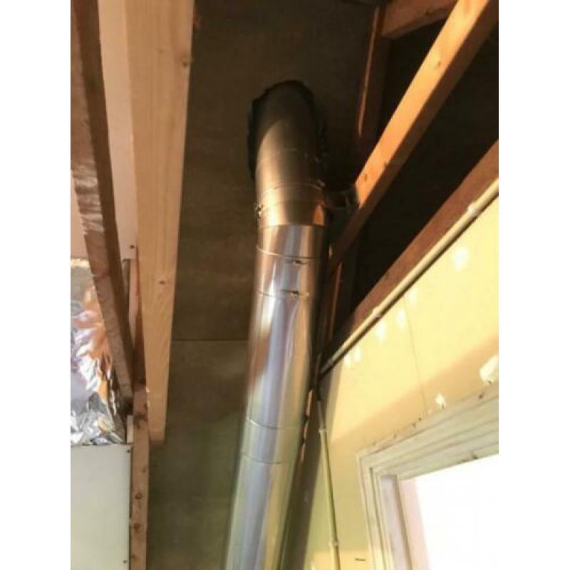 Kachelpijp 3 meter incl inspectieluik en 45 graden bocht