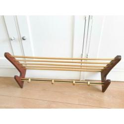 Midcentury houten wandkapstok jaren 50
