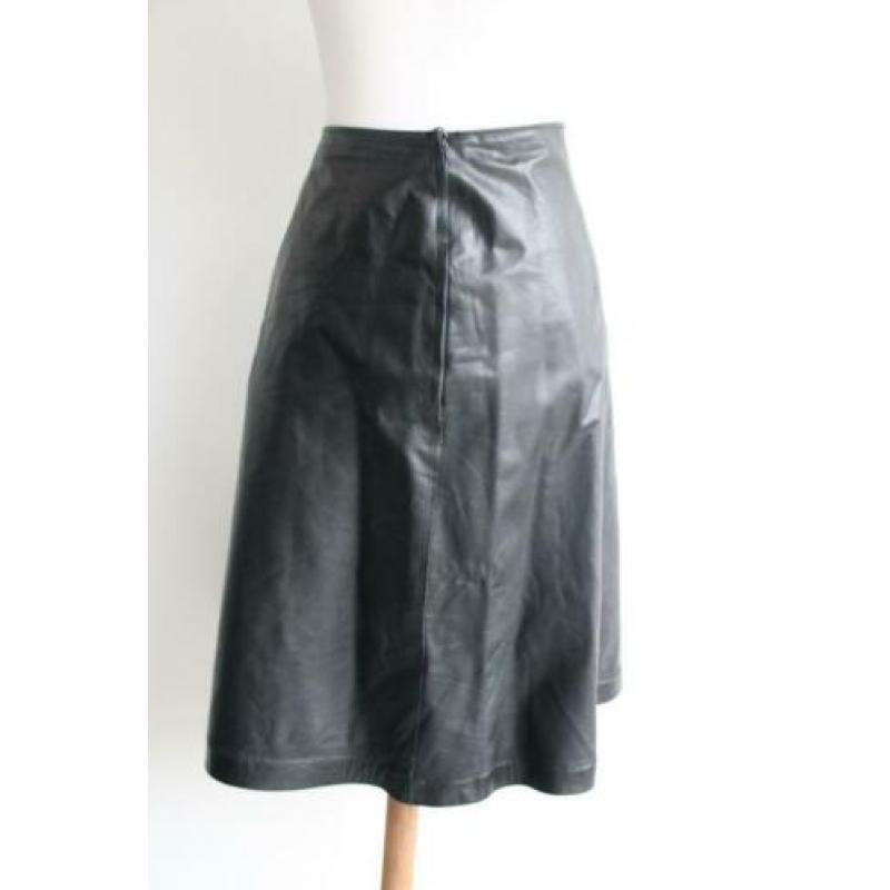 Vintage retro rok echt leer leder maat 40 42 alijn