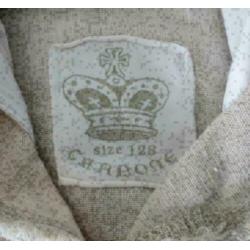 Carbone bruin linnen hoody jasje maat 128