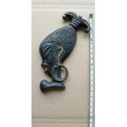 Vintage silhouette negerin, gietijzer, kurkentrekker, jr. 50
