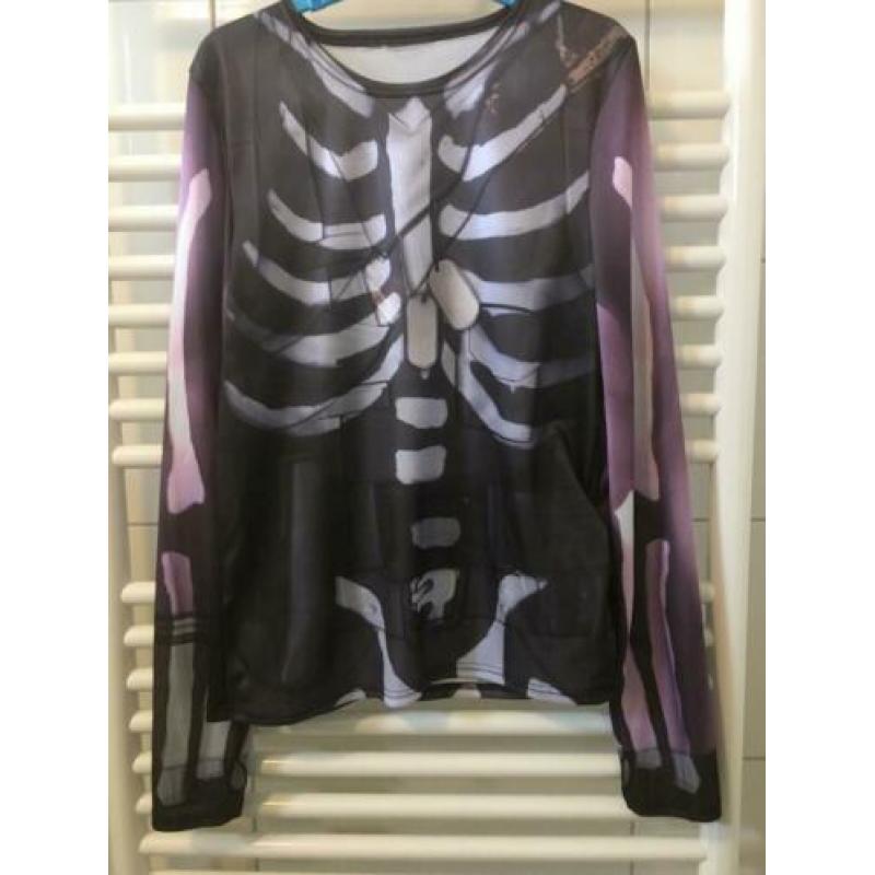 Fortnite Tween Skull Trooper shirt + masker/muts 158-164