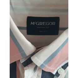 McGregor overhemd wit/roze/blauw gestreept maat XXL