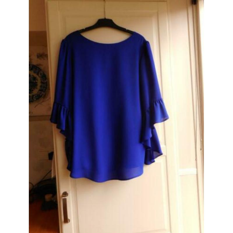 Nieuwe prachtig cobaltblauw blouse top Joseph Ribkoff 36/38