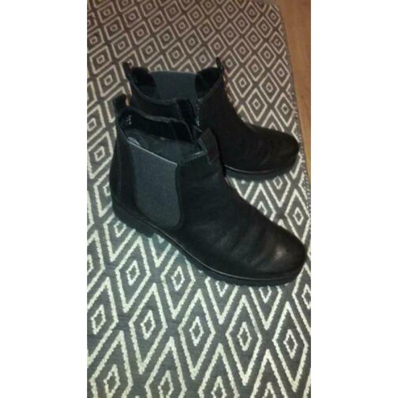 Nieuw! Zwarte GABOR enkellaarsjes chelseaboots mt 39