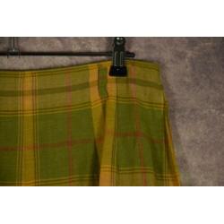 DS_001) Vintage 70/80's groen/geel 'PENNY BLACK' geruite rok