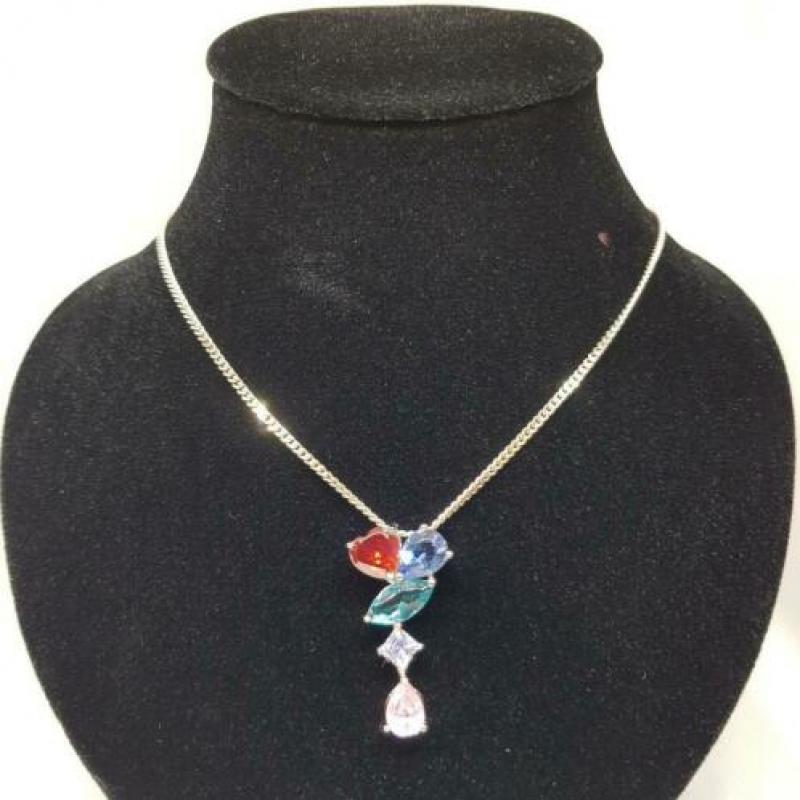 925s echt zilveren ketting met zilveren hanger nieuw!