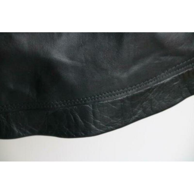 Vintage retro rok echt leer leder maat 40 42 alijn
